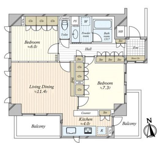 グランコピエ浅草雷門　901号室　間取り