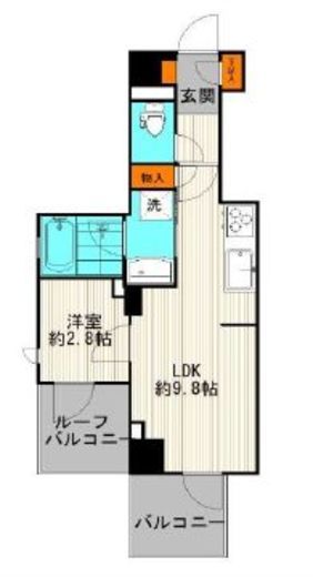 オープンレジデンシア谷中ヒルズ　401号室　間取り