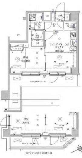 RELUXIA亀戸 (リルシア亀戸)　1001号室　間取り