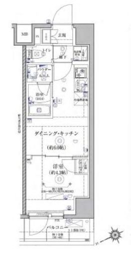 RELUXIA亀戸 (リルシア亀戸)　101号室　間取り