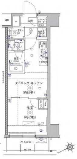 RELUXIA亀戸 (リルシア亀戸)　707号室　間取り