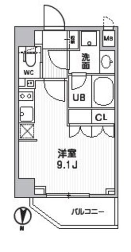 シーズンフラッツ押上テラス　505号室　間取り