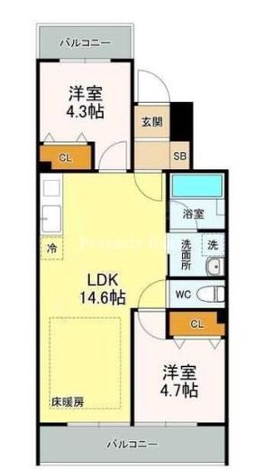 エリクサーメゾン日暮里根岸　502号室　間取り