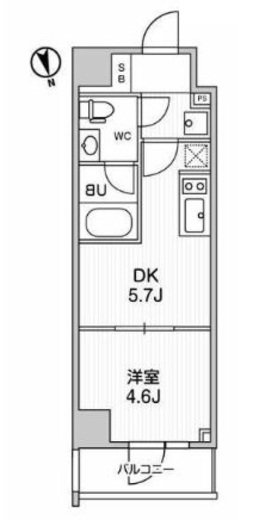 ALTERNA浅草 (オルタナ浅草)　402号室　間取り