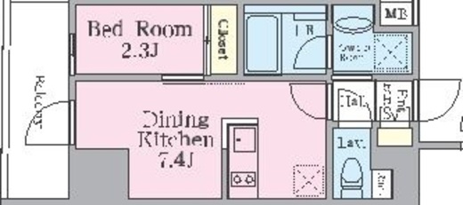 リージア浅草橋　605号室　間取り