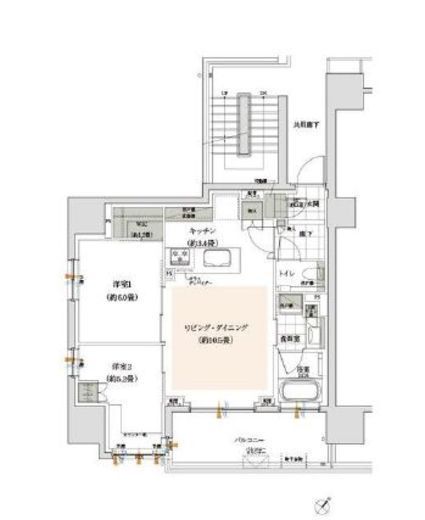 ザ・パークハウス谷中道灌山テラス　901号室　間取り