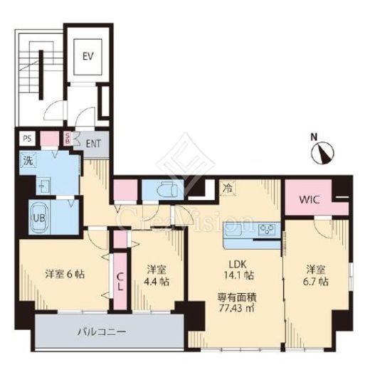 BENDICION (ベンディシオン)　601号室　間取り