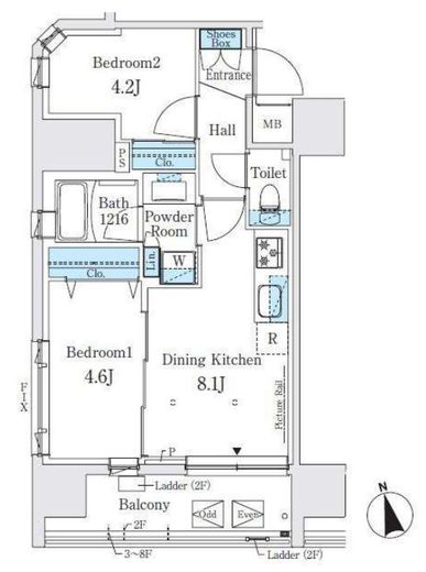 J.GRAN Court浅草　301号室　間取り