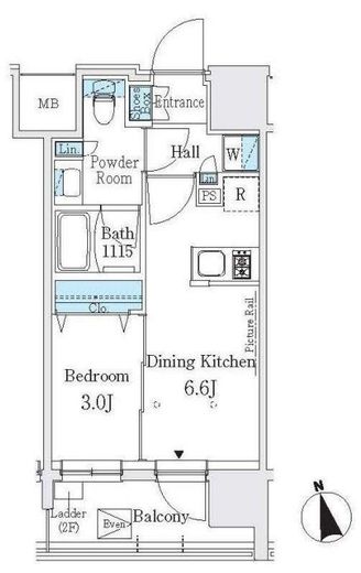 J.GRAN Court浅草　703号室　間取り