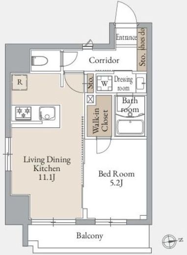 ジオエント上野松が谷　803号室　間取り