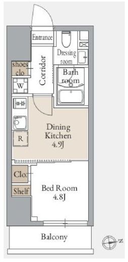 ジオエント上野松が谷　902号室　間取り