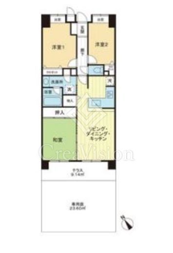 ライオンズマンション門前仲町古石場パークサイド　103号室　間取り