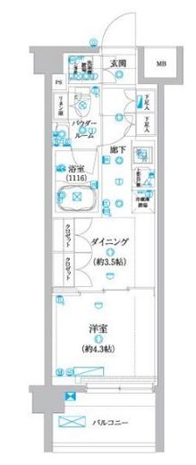 セジョリ押上　303号室　間取り