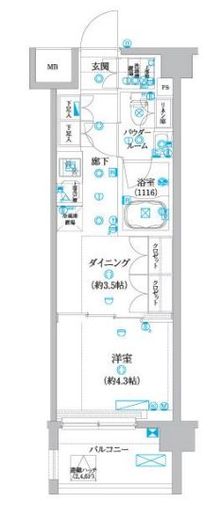 セジョリ押上　504号室　間取り
