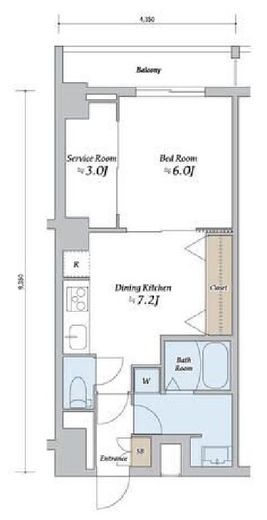 セジョリ押上　702号室　間取り