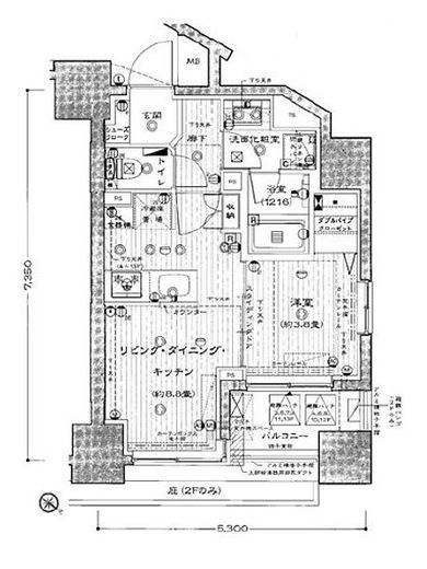モナーク錦糸町親水公園　603号室　間取り