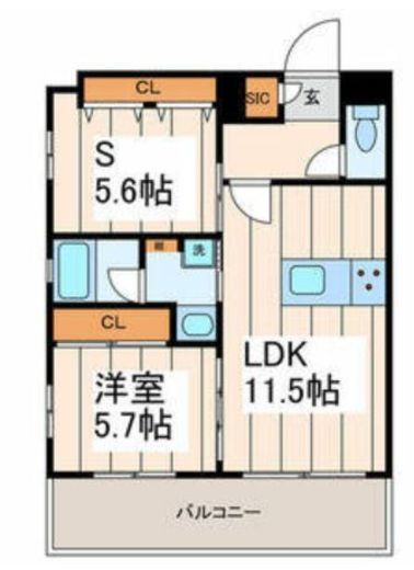 フロントコート両国　701号室　間取り
