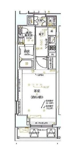 ガリシア新御徒町　402号室　間取り