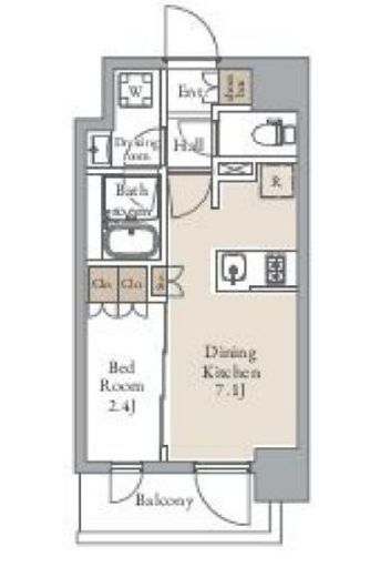グランカーサ三ノ輪Ⅱ　501号室　間取り