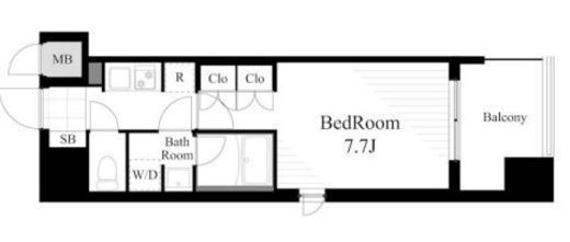 ラティエラ大島　506号室　間取り