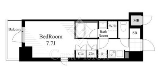 ラティエラ大島　1401号室　間取り