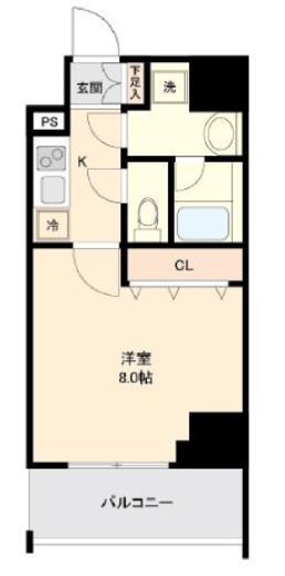 リテラス大島　403号室　間取り