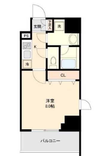 リテラス大島　405号室　間取り