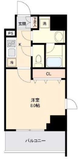 リテラス大島　905号室　間取り