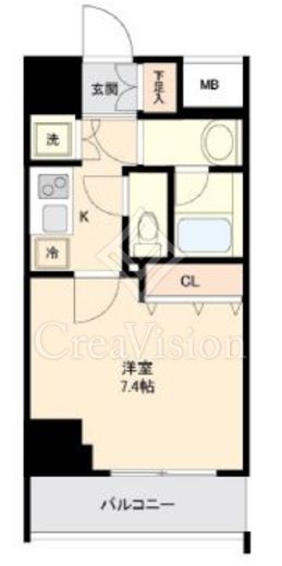 リテラス大島　1001号室　間取り
