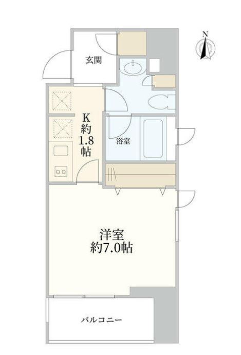 ウェルスクエア神保町　5F号室　間取り