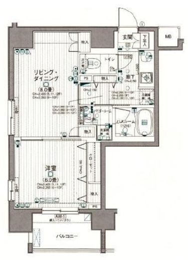 日神デュオステージ浅草国際通り　1204号室　間取り