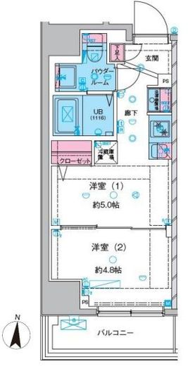 GENOVIA本所吾妻橋Ⅲ (ジェノヴィア本所吾妻橋Ⅲ)　203号室　間取り