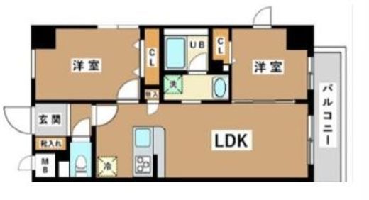 JU TOWER FRONT亀沢 (ジェーユータワーフロント亀沢)　204号室　間取り