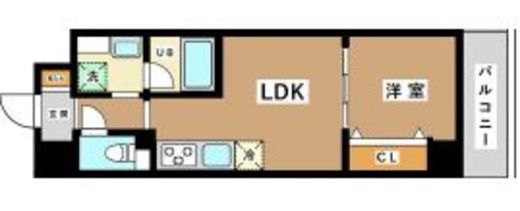 JU TOWER FRONT亀沢 (ジェーユータワーフロント亀沢)　602号室　間取り