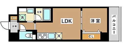 JU TOWER FRONT亀沢 (ジェーユータワーフロント亀沢)　703号室　間取り