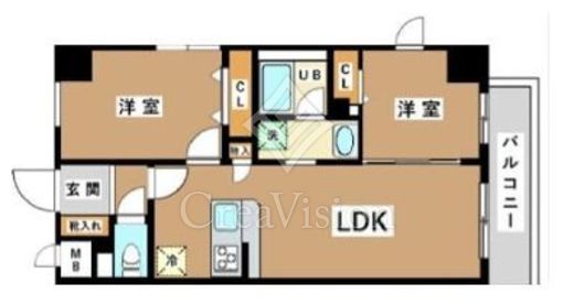 JU TOWER FRONT亀沢 (ジェーユータワーフロント亀沢)　704号室　間取り