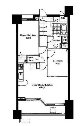 LANAI TOWN RENAISSANCE GRAND HIGHRISE (ラナイ タウン ルネッサンス グランドハイライズ)　404号室　間取り