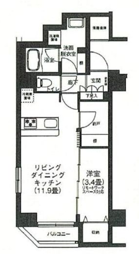 アイルプレミアム押上ノルド　405号室　間取り