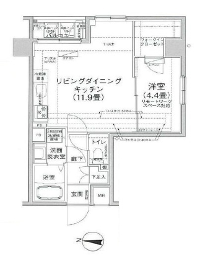 アイルプレミアム押上ノルド　409号室　間取り