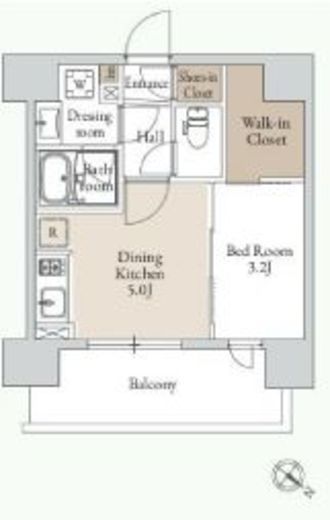 グランカーサ三ノ輪Ⅲ　1101号室　間取り