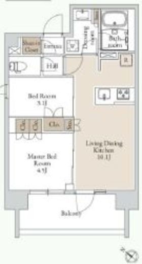 グランカーサ三ノ輪Ⅲ　503号室　間取り