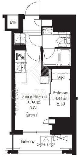 フレンシア御徒町　603号室　間取り