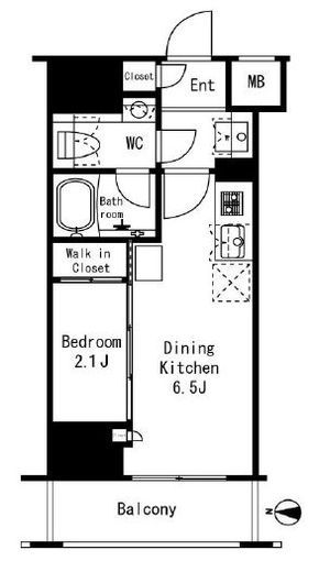 フレンシア御徒町　702号室　間取り