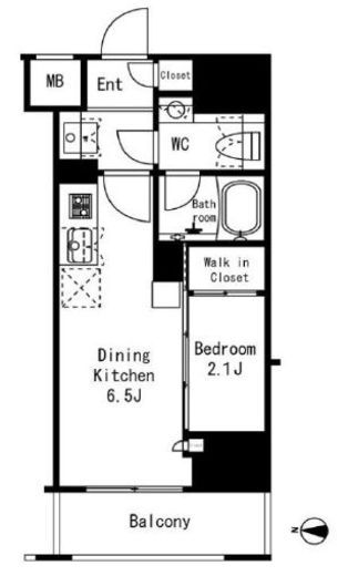 フレンシア御徒町　703号室　間取り