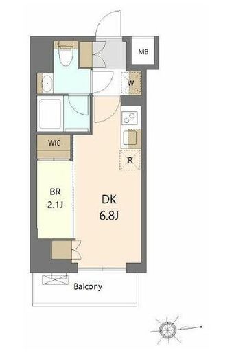フレンシア御徒町　707号室　間取り