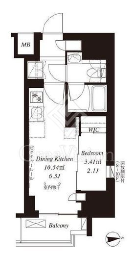 フレンシア御徒町　708号室　間取り