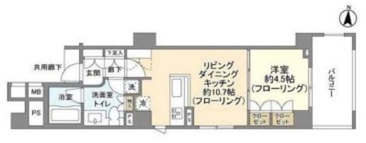 アスコットパーク住吉テラステージ　303号室　間取り