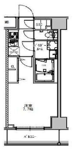 S-RESIDENCE押上south (エスレジデンス押上サウス)　202号室　間取り