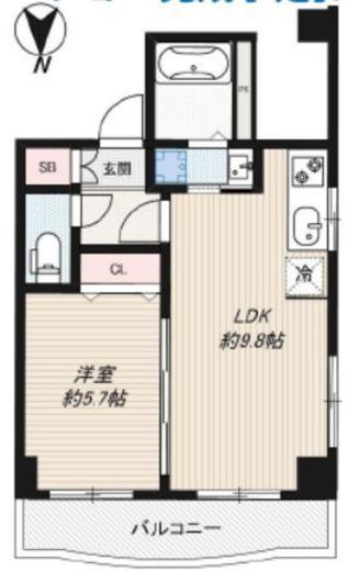 インプルーブ両国　503号室　間取り