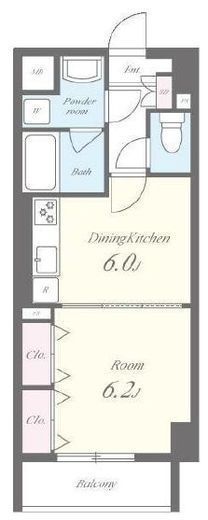 グランスカイ　602号室　間取り